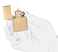 HIGH POLISH BRASS-ZIPPO (DS)