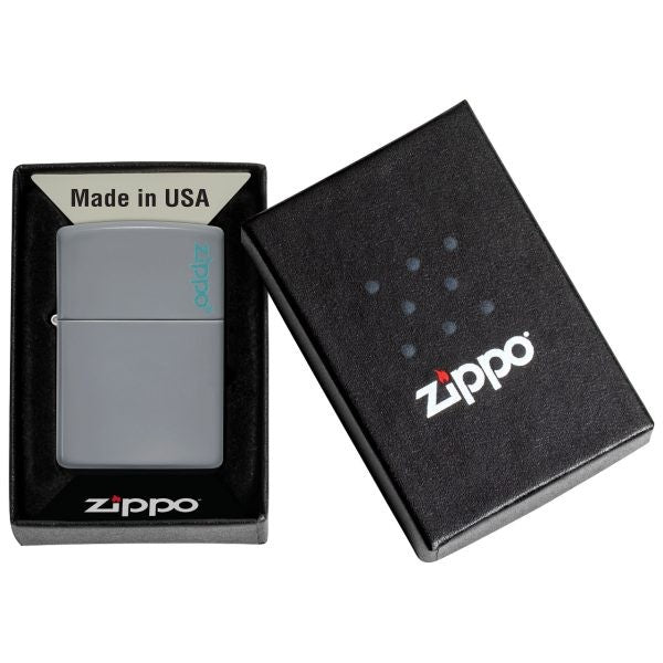 CLASSIC FLAT GREY LOGO-ZIPPO (DS)