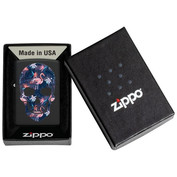 FLAMINGO SKULL DESIGN-ZIPPO