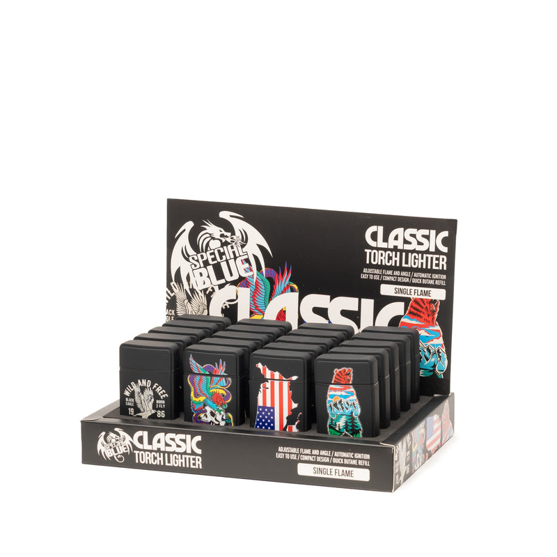DISPLAY CLASSIC RUBBER WILD & FREE LIGHTER 20U-CALVO