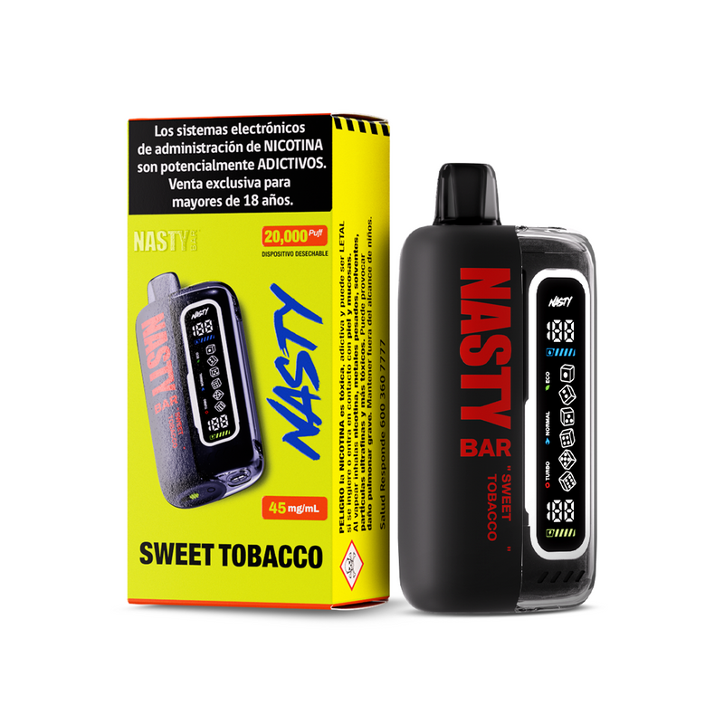 VAPORIZADOR BAR 20000 SWEET TOBACCO (TABACO DULCE) - NASTY