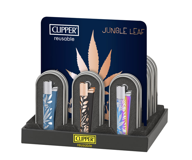 ENCENDEDOR METALICO JUNGLE LEAFS 12U-CLIPPER