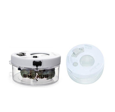 CONTENEDOR HERMETICO CON LUPA JET PACK BLANCO-SMOKUS FOCUS (DS)