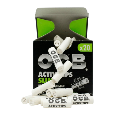 DISPLAY (X20) TIPS FILTRO CARBON ACTIVADO PREMIUM 10U -OCB