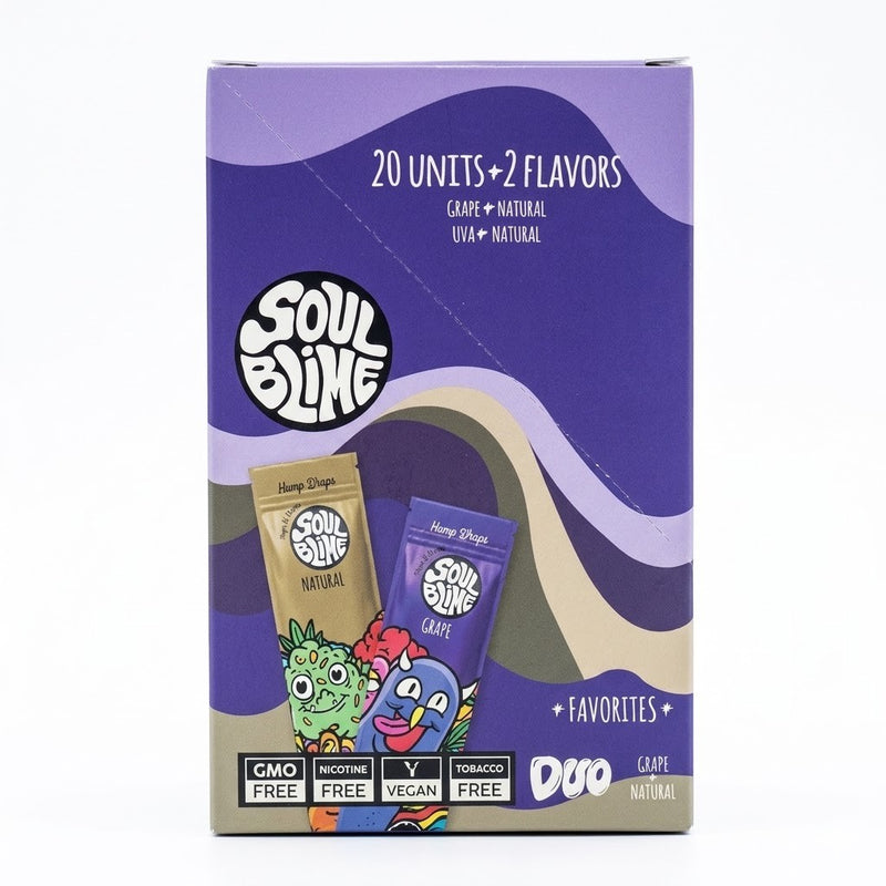 BLUNT HEMP WRAPS DUO FAVORITES (NATURAL10U/UVA 10U) - SOULBLIME