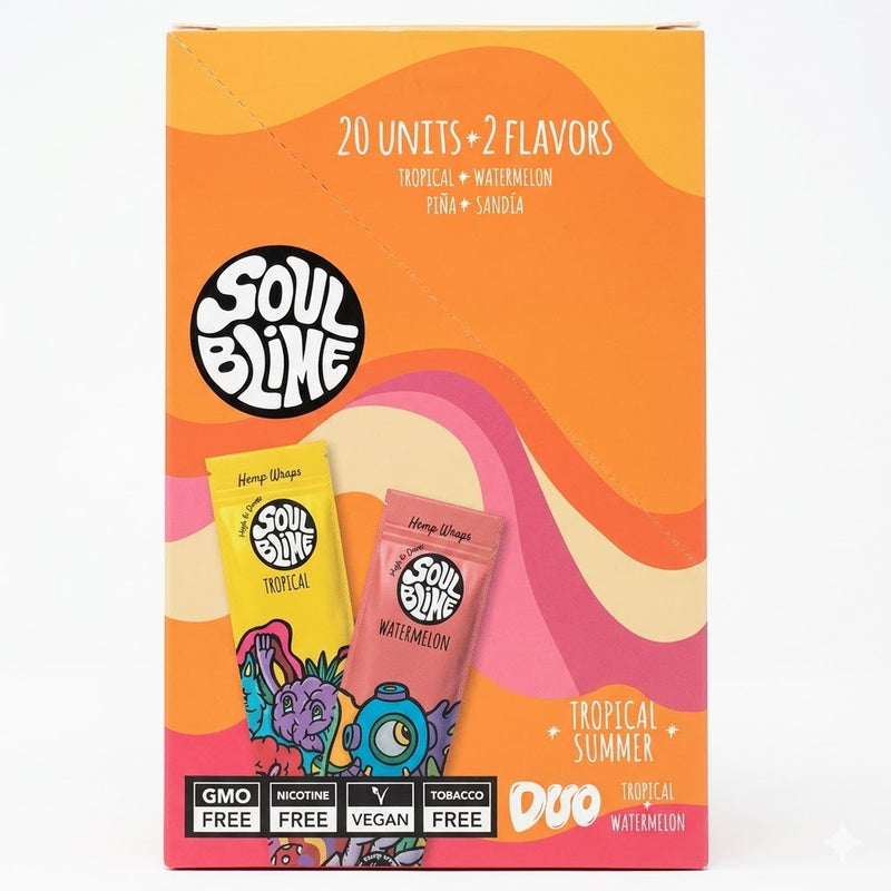 BLUNT HEMP WRAPS DUO TROPICAL SUMMER (PIÑA 10U /SANDÍA 10U) - SOULBLIME