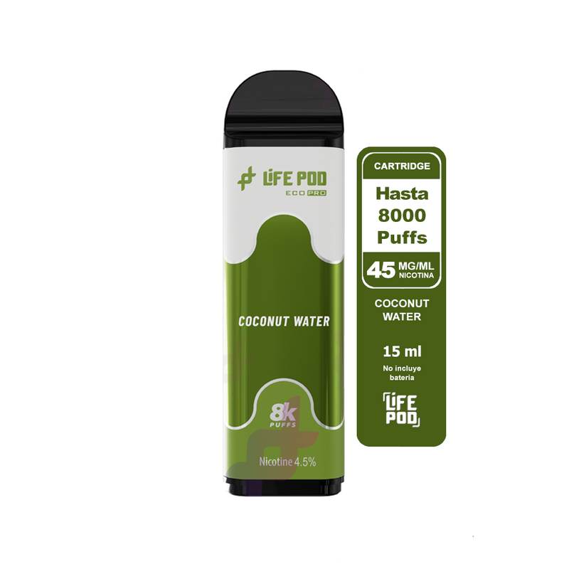 RECARGA 8000 COCONUT WATER 4.5%-LIFE POD
