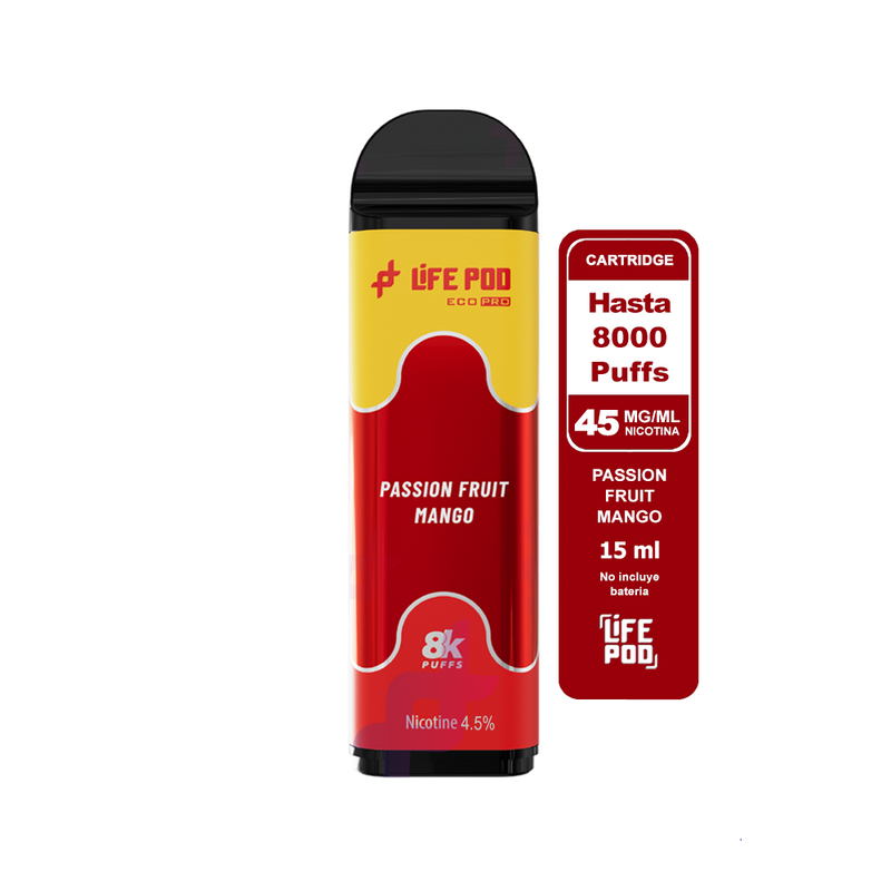 RECARGA 8000 PASSION FRUIT MANGO 4.5%-LIFE POD