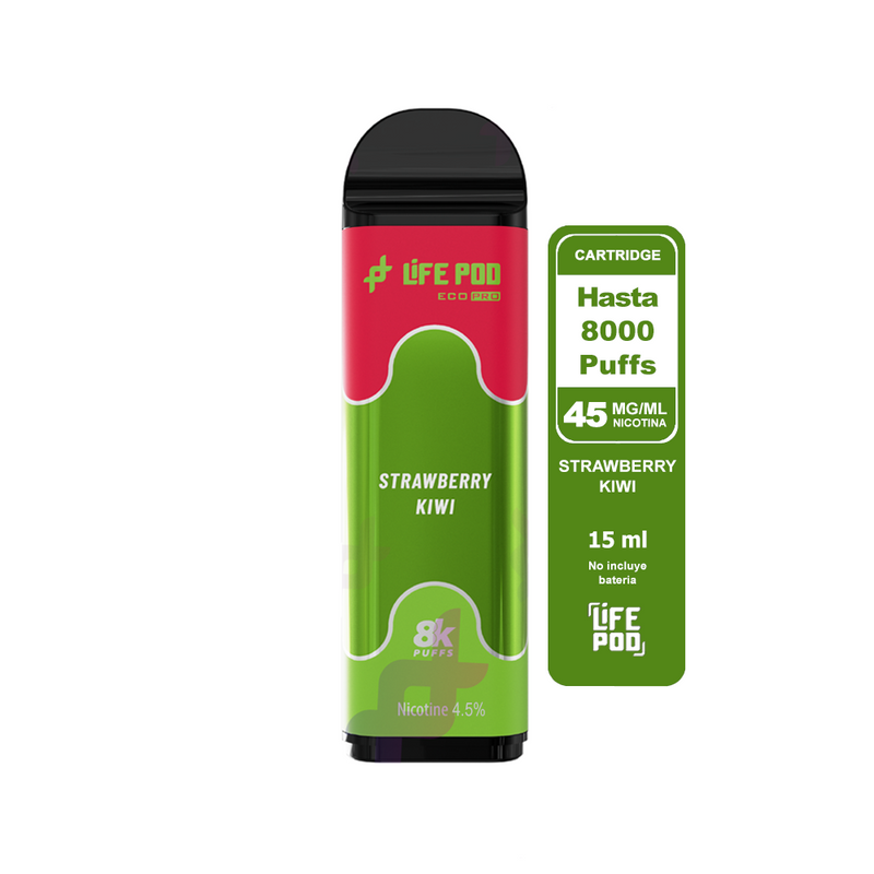 RECARGA 8000 STRAWBERRY KIWI 4.5%-LIFE POD