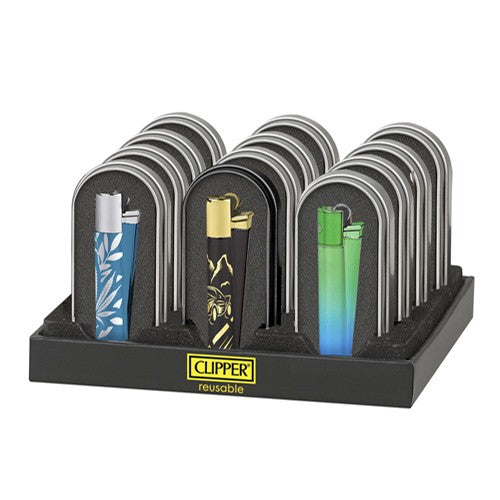 ENCENDEDOR METALICO DISEÑOS SURTIDOS 12U- CLIPPER