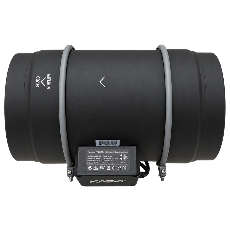 EXTRACTOR TT 200MM 1411 M3/H EC AUTOMATIZABLE - KASVI