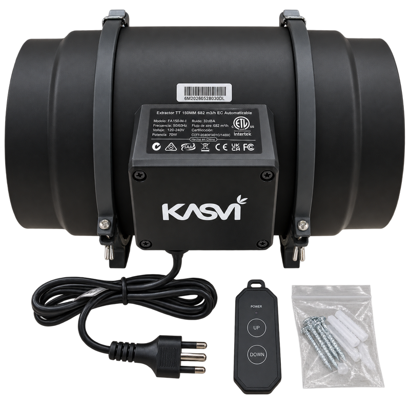 EXTRACTOR TT 150MM 682 M3/H EC AUTOMATIZABLE - KASVI