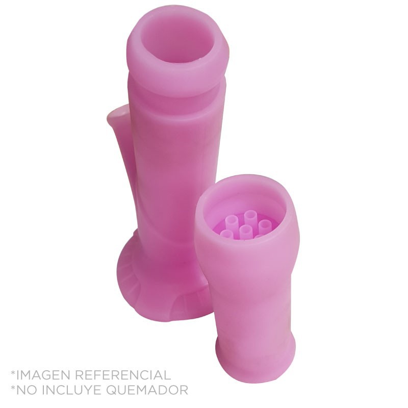 BONG SILICONA FLUORESCENTE 35CM 2 PIEZA