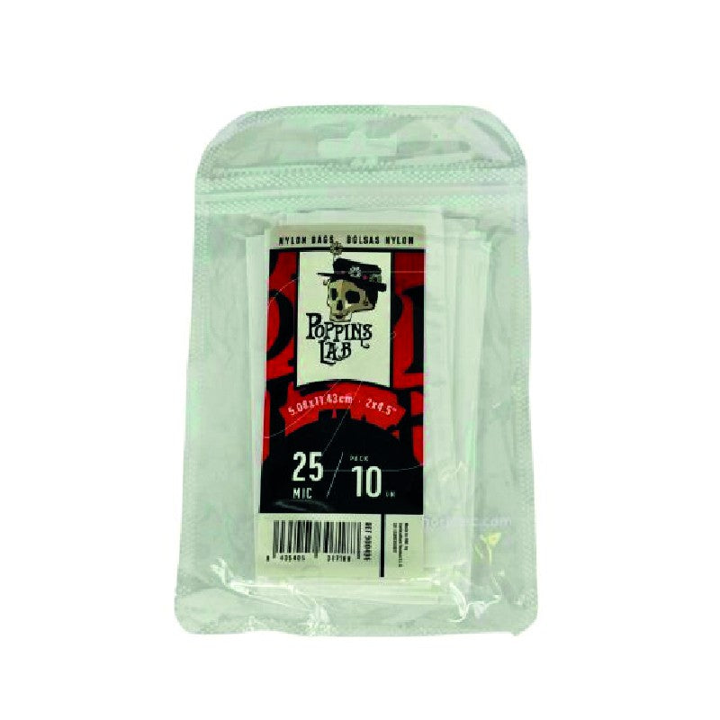 NYLON BAGS 25 MICRAS 5X11CM 10UDS POPPINS LAB