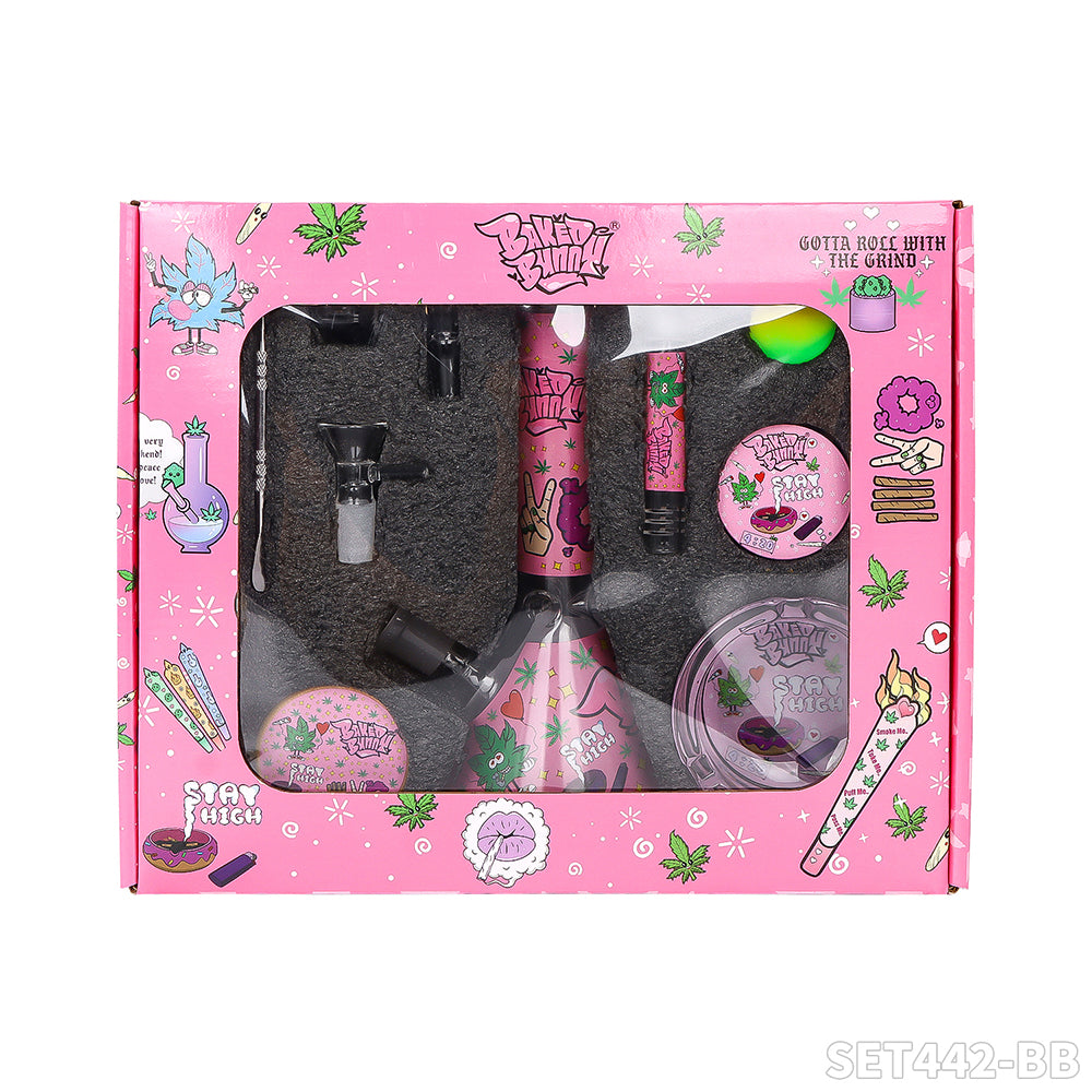 Kit Pink (Baked Bunny) bong + 7 accesorios