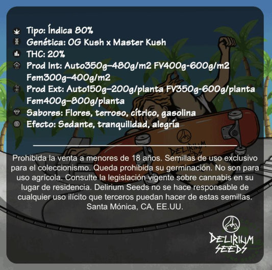 DELIRIUM SEEDS WEST KUSH 1UD