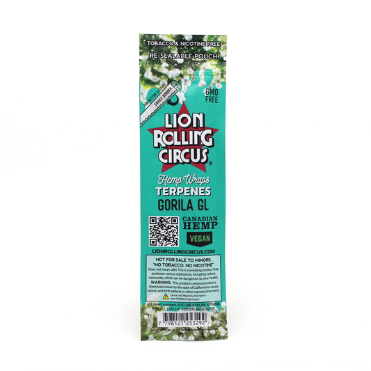 BLUNT HEMP WRAP LION ROLLING CIRCUS Terpenos