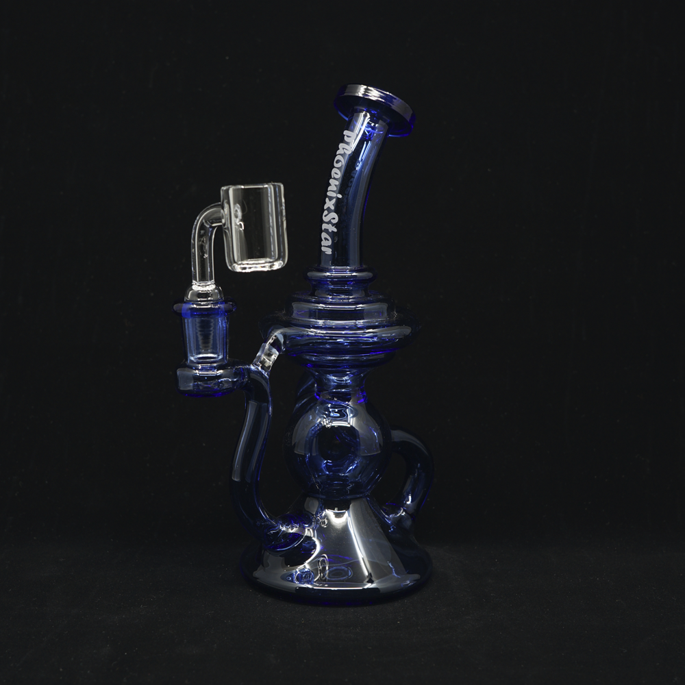 BONG PHOENIX Recycler Azul 21.5cm Alto PHX447