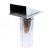 Acople pared exterior con tapa 100 mm
