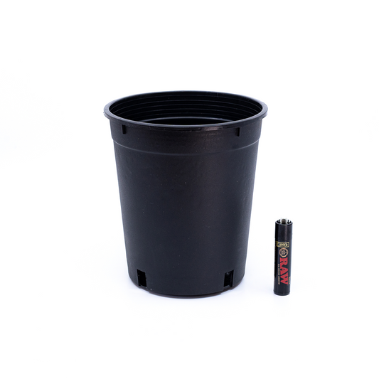 Maceta Redonda Negra, 3 medidas