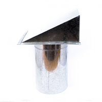 Acople pared exterior con tapa 150 mm