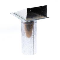 Acople pared exterior con tapa 100 mm