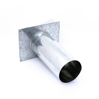 Acople pared exterior con tapa 100 mm