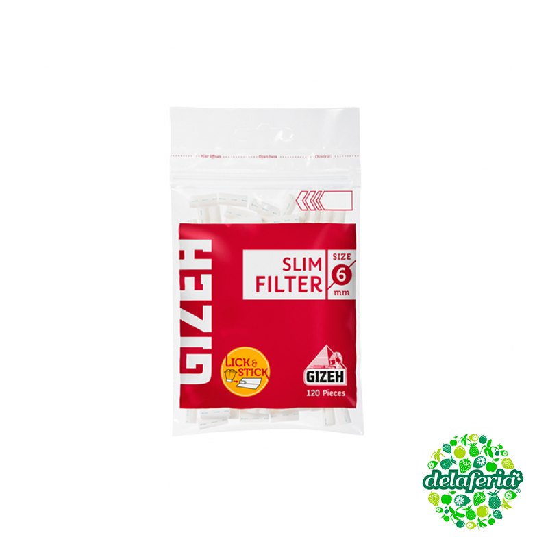 Filtro Slim Rojo con pegamento Gizeh