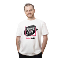 WHITE SHIRT SMOKER LIFE XXL BONGLAB-MERCHANDISE (DS)