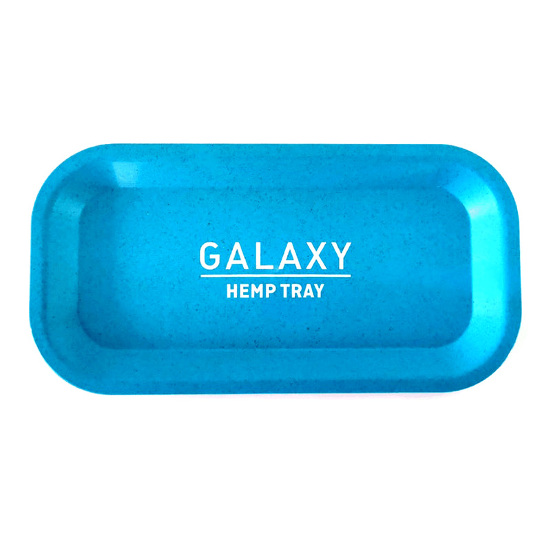 BIODEGRADABLE BLUE HEMP ROLLING TRAY-GALAXY (DS)