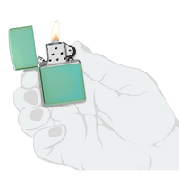 HIGH POLISH GREEN CHAMELEON-ZIPPO (DS)