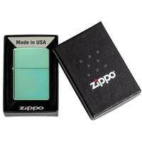 HIGH POLISH GREEN CHAMELEON-ZIPPO (DS)