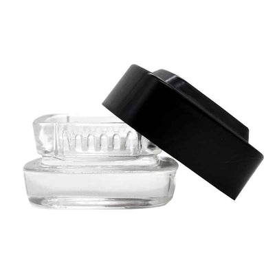 CONTENEDOR EXTRACTOS CLEAR TAPA NEGRA 4ML-BONGLAB (DS)