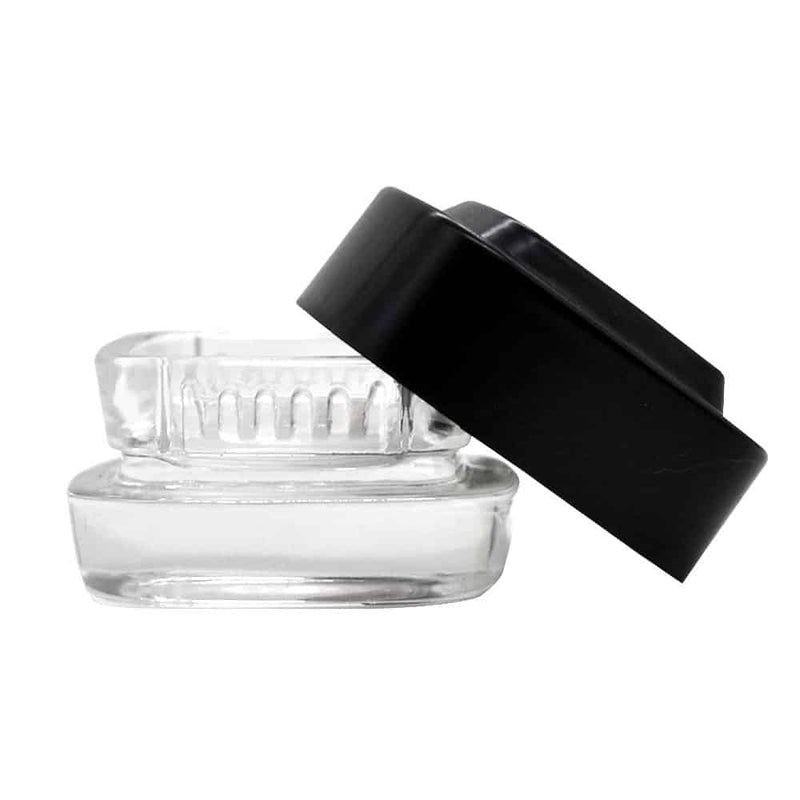 CONTENEDOR EXTRACTOS CLEAR TAPA NEGRA 4ML-BONGLAB (DS)