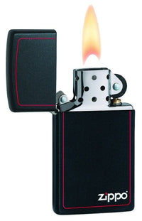 SLIM BLACK MATTER-ZIPPO (DS)