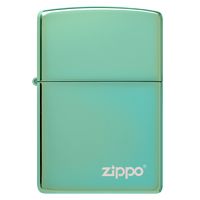 HIGH POLISH GREEN LASERED-ZIPPO (DS)