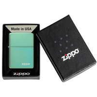 HIGH POLISH GREEN LASERED-ZIPPO (DS)