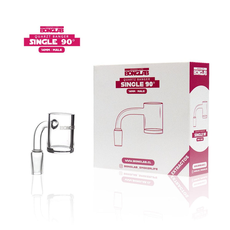BANGER CUARZO SIMPLE 90 GRADOS 14MM-BONGLAB (DS)