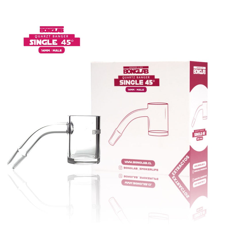 BANGER CUARZO SIMPLE 45 GRADOS 14MM-BONGLAB (DS)