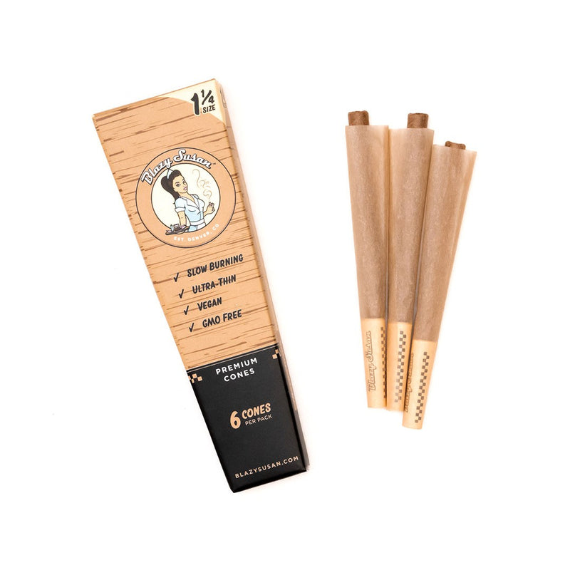 CONOS PRE ROLL UNBLEACHED 1 1/4 PACK 6U-BLAZY SUSAN (DS)