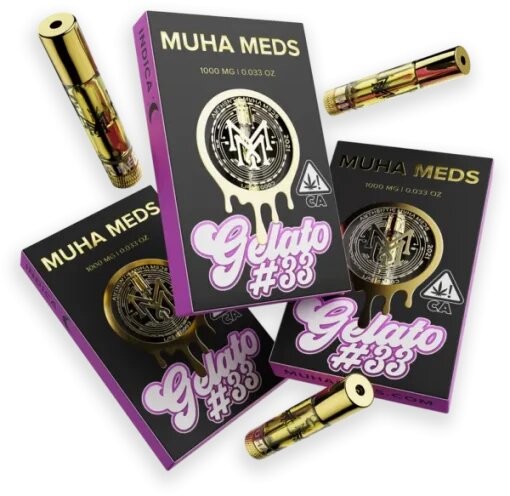 CARTRIDGE MUHA MEDS 0,8ML GELATO 33 INDICA-MUHA MEDS (DS)
