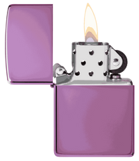 CLASSIC HIGH POLISH PURPLE LOGO-ZIPPO (DS)