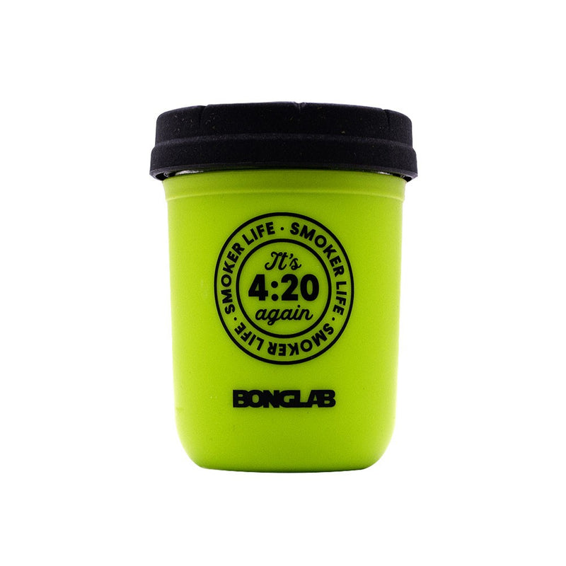 JJAR ELECTRIC GREEN 8OZ TAPA NEGRA- BONGLAB RE: STASH (DS)