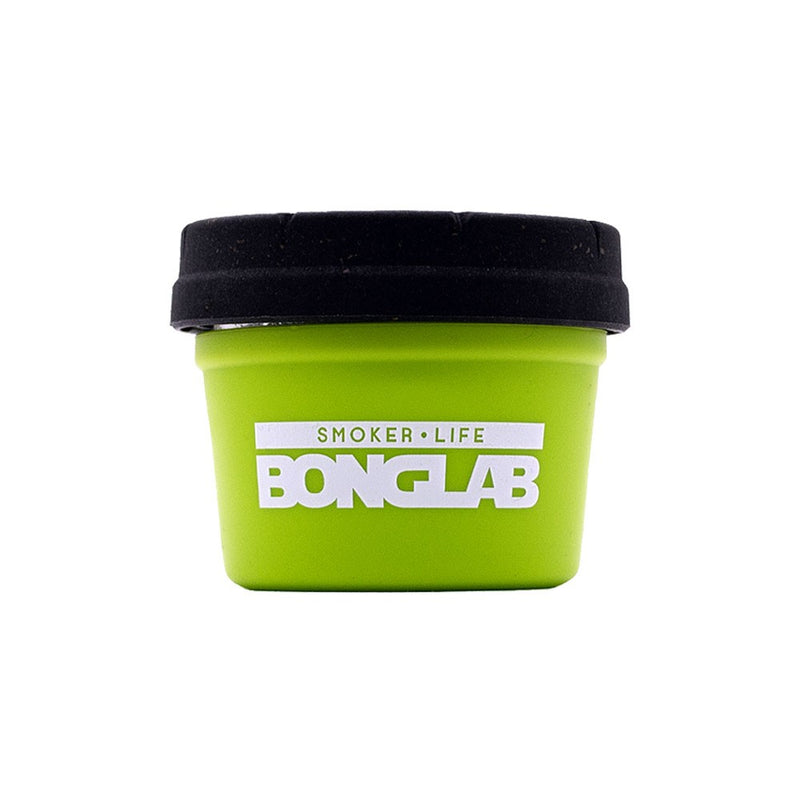 JAR ELECTRIC GREEN 4OZ TAPA NEGRA- BONGLAB RE: STASH (DS)