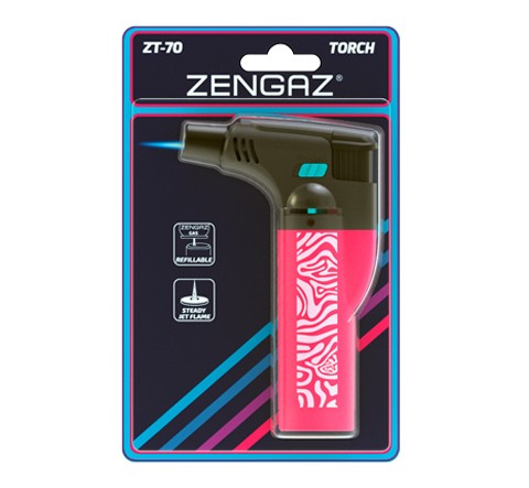 ENCENDEDOR TORCH ZT-70 ROSA/BLANCO-ZENGAZ