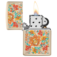 VINTAGE FLORAL-ZIPPO (DS)