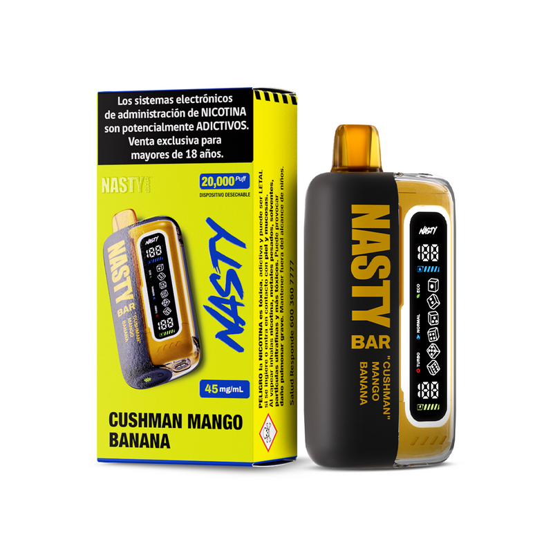 VAPORIZADOR BAR 20000 CUSH MAN BANANA (MANGO PLATANO)- NASTY