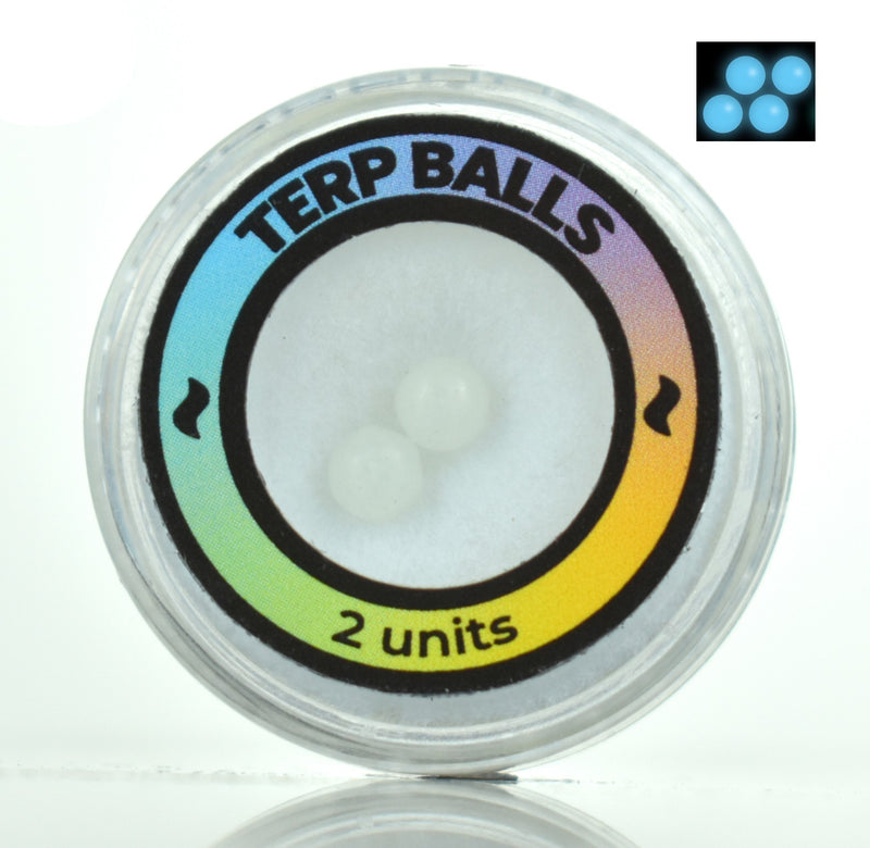 LUMINOUS TERP BALLS 4MM BLUE (GLOW IN THE DARK)-CALVO