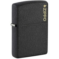 CLASSIC BLACK CRACKLE LOGO-ZIPPO (DS)