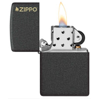 CLASSIC BLACK CRACKLE LOGO-ZIPPO (DS)